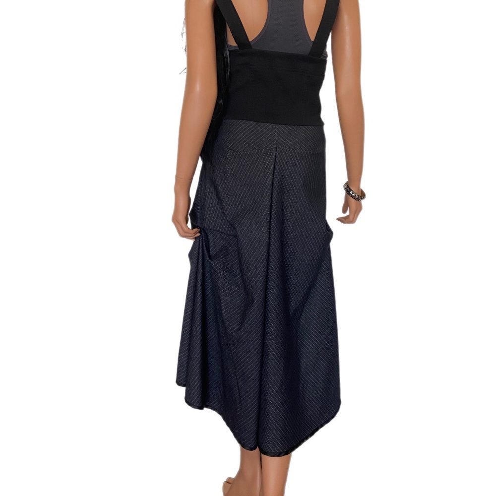 Asymmetrical Skirt - Pin striped